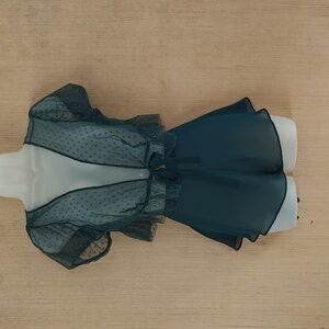 Adore Me Sheer Green Shorts Set